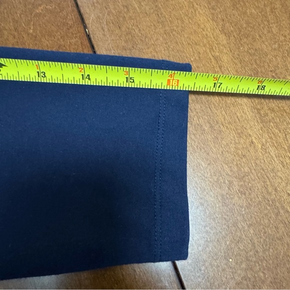 J. McLaughlin Catalyst Dress Navy Stretch Knit Dress Pockets Size M 3/4 Sleeve - Picture 12 of 13